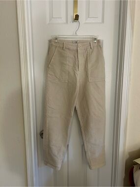 Light Beige Corduroy Tapered Pants